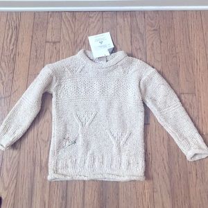 Sweater Wool Girls Size 5/6 Natural NWT